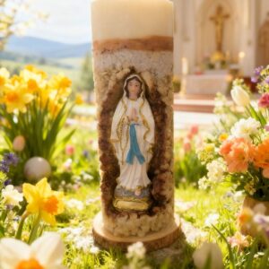 Gospa religijska dekorativna svijeća od sojinog voska ručni rad Zen svijeće
