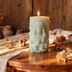 Isus Krist religijska dekorativna svijeća od sojinog voska ručni rad Zen svijeće